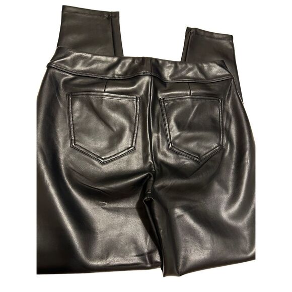 SO Faux Leather Trouser Pants High Rise Legging Slip On Women’s Size L - Picture 8 of 15